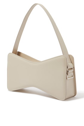 Bow Leather Baguette Bag